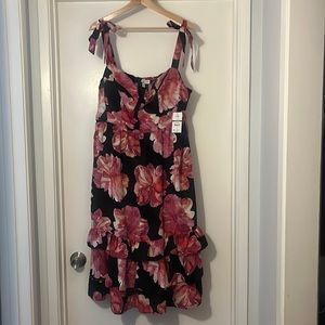 Sofia jeans black floral sundress XXXL